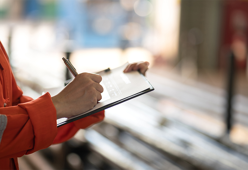 Man with clipboard